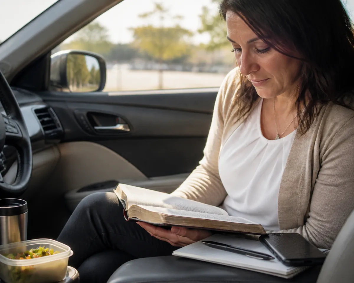 Illustration supporting How to Study the Bible on Your Lunch Break (10-Minute Method)