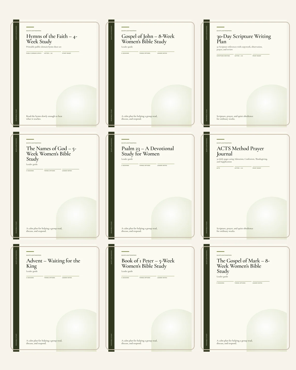 The Complete QuietLightkeepers Faith Library — 36 Printables — Complete Faith Library Current Actual Buyer Contents