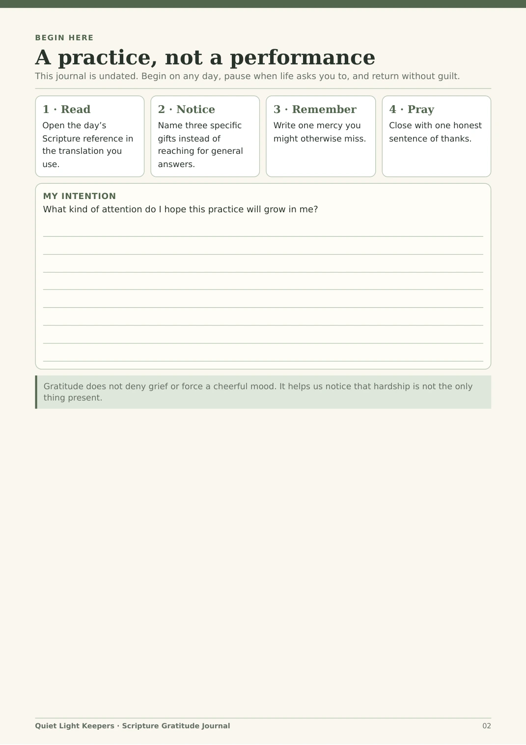 Scripture Gratitude Journal — How To Begin
