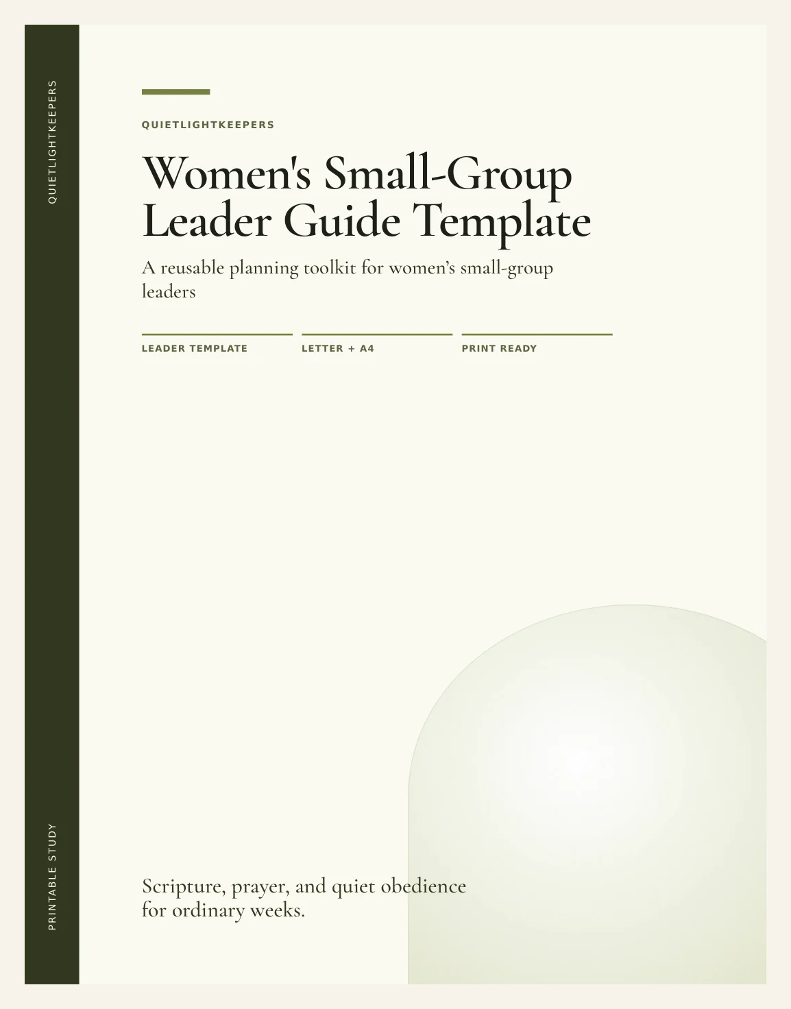 Women's Small-Group Leader Guide Template — Preview page 1