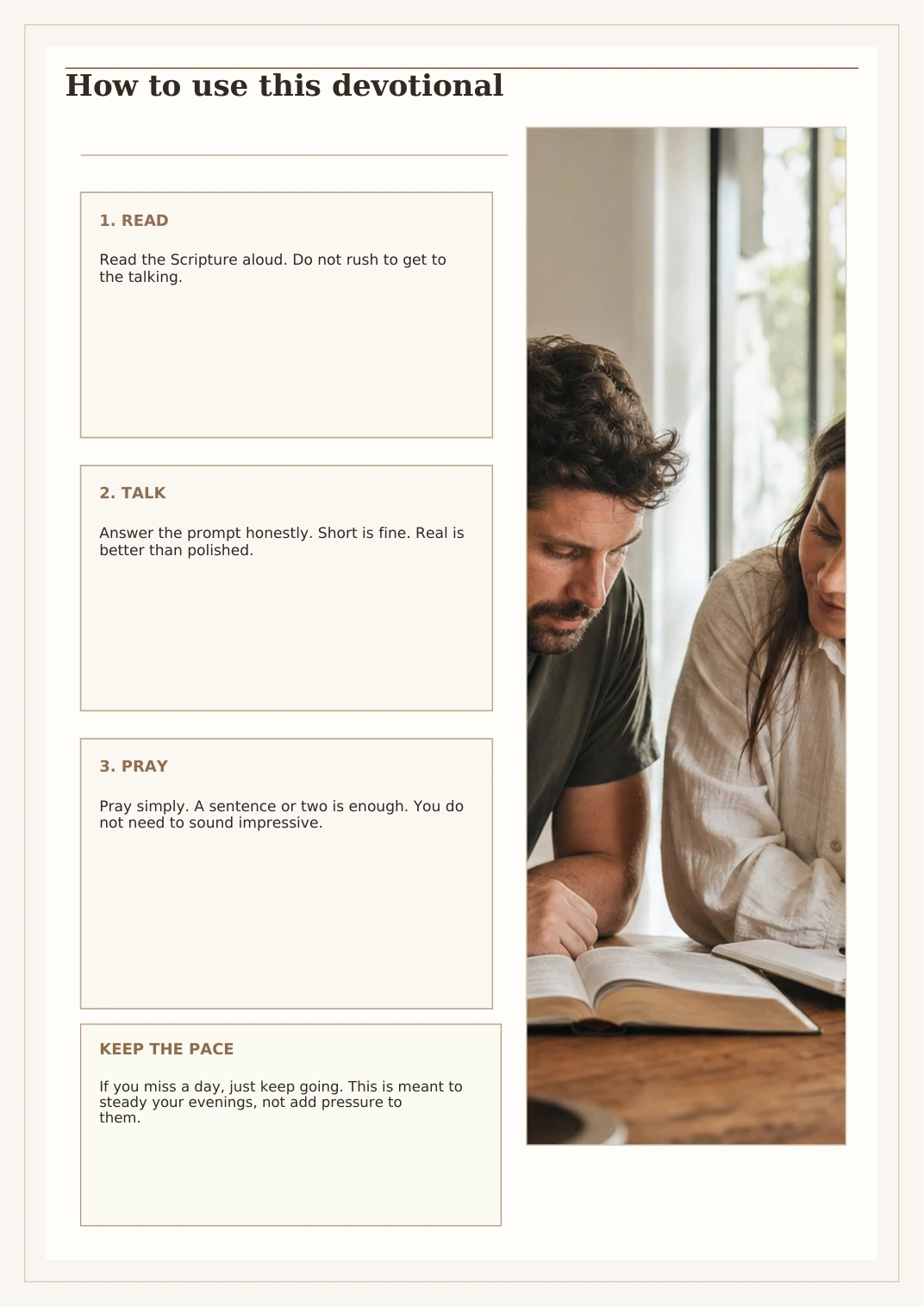 30-Day Couples Marriage Devotional — How To Use