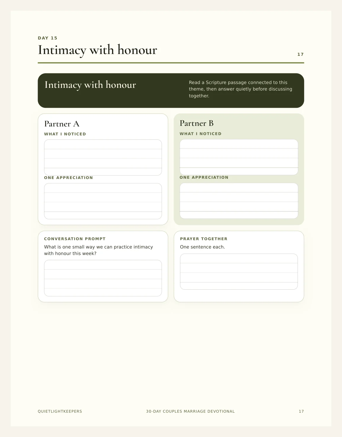 30-Day Couples Marriage Devotional — Preview page 2