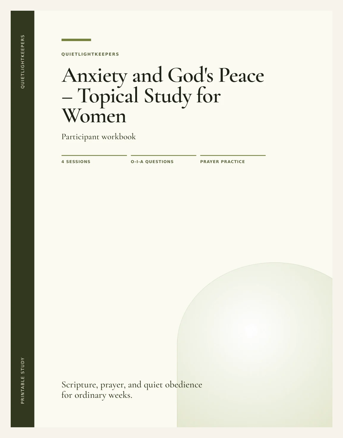 Anxiety and God's Peace — Topical Study for Women — Study Anxiety And Gods Peace Actual Buyer Preview 3