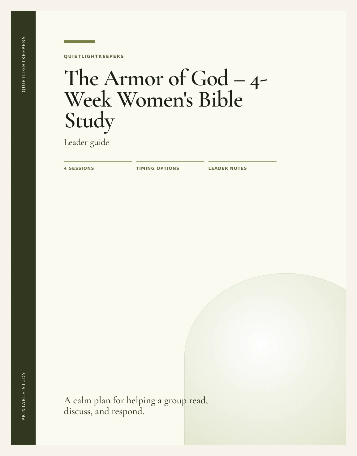 The Armor of God — 4-Week Women's Bible Study — Preview page 1