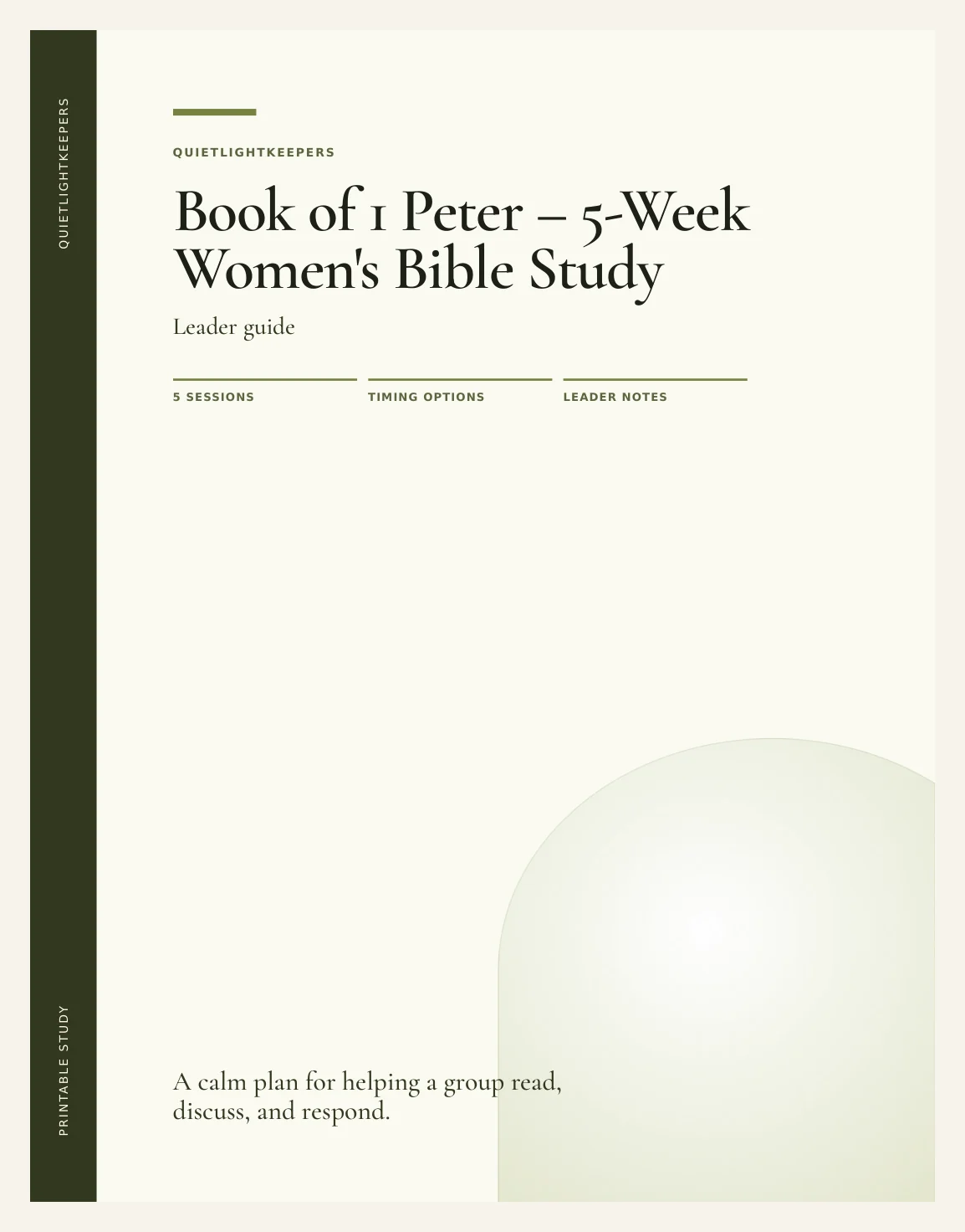 Book of 1 Peter — 5-Week Women's Bible Study — Preview page 1