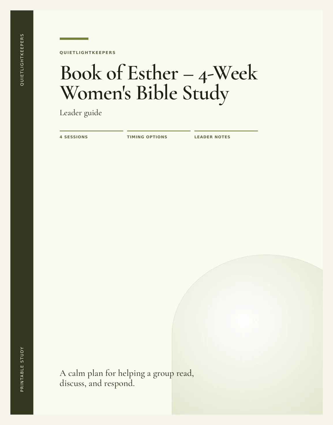 Book of Esther — 4-Week Women's Bible Study — Preview page 1