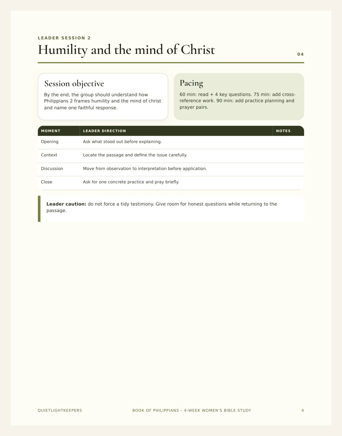 Book of Philippians — 4-Week Women's Bible Study — Preview page 2