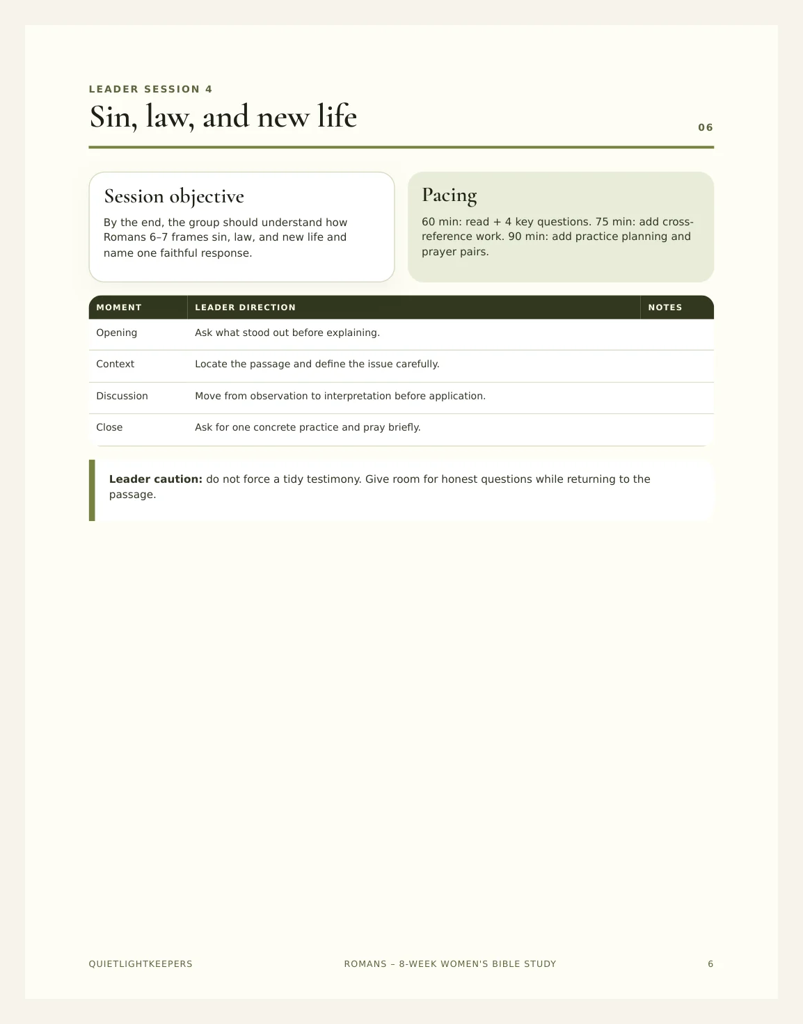 Romans — 8-Week Women's Bible Study — Preview page 2