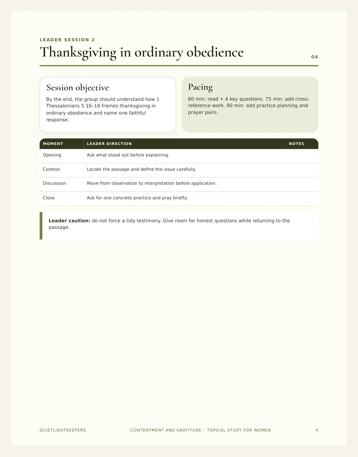 Contentment and Gratitude — Topical Study for Women — Preview page 2