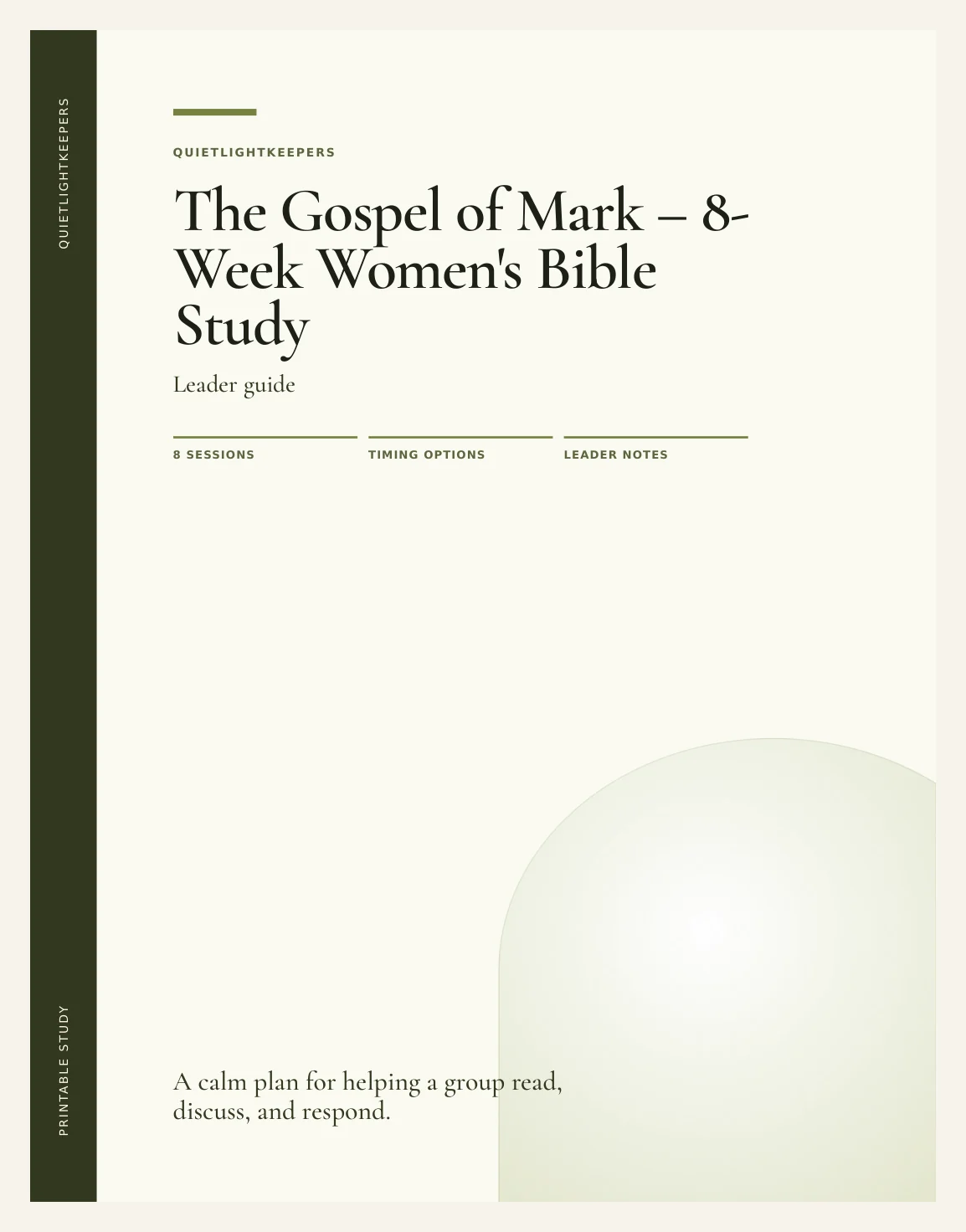 The Gospel of Mark — 8-Week Women's Bible Study — Preview page 1