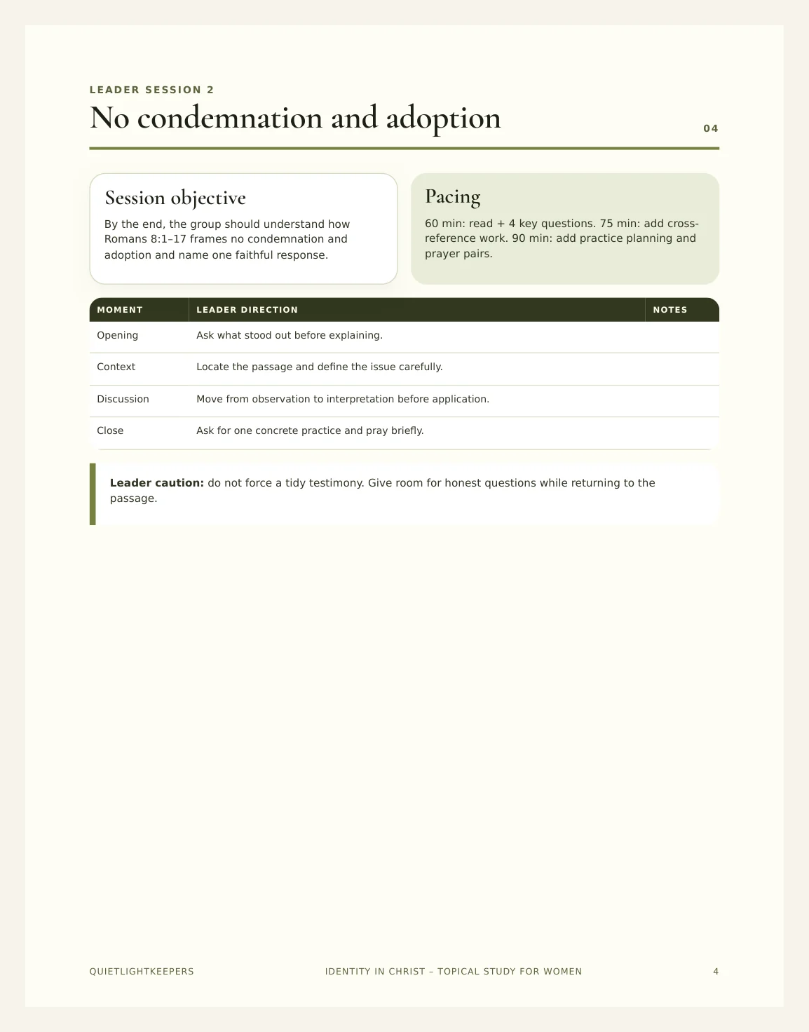 Identity in Christ — Topical Study for Women — Preview page 2
