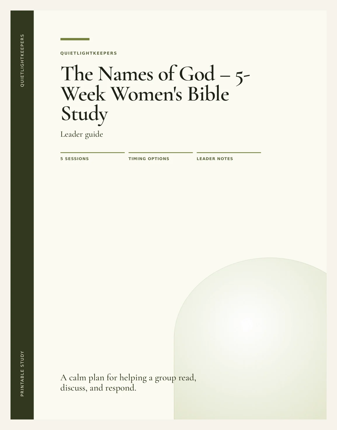 The Names of God — 5-Week Women's Bible Study — Preview page 1