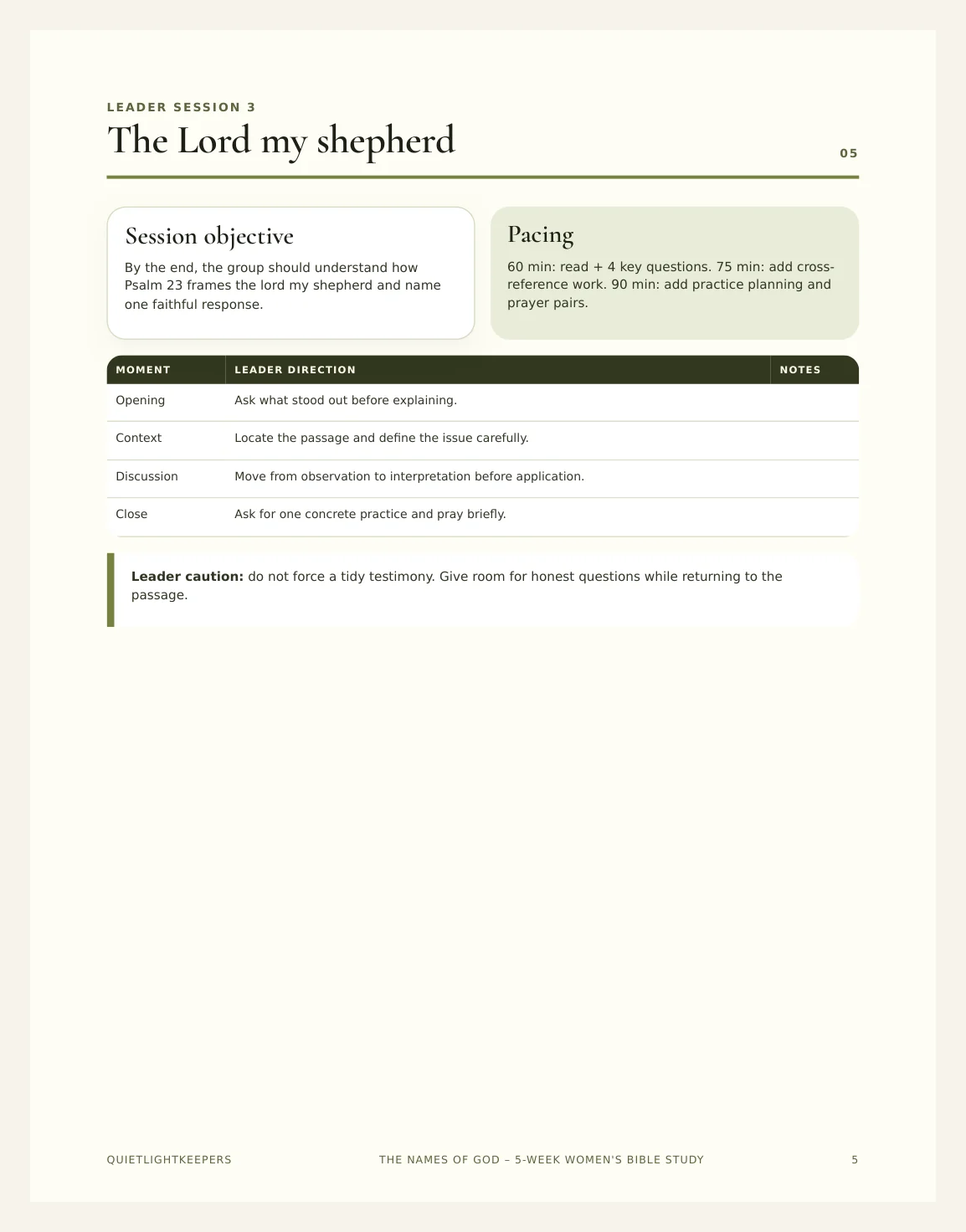 The Names of God — 5-Week Women's Bible Study — Preview page 2