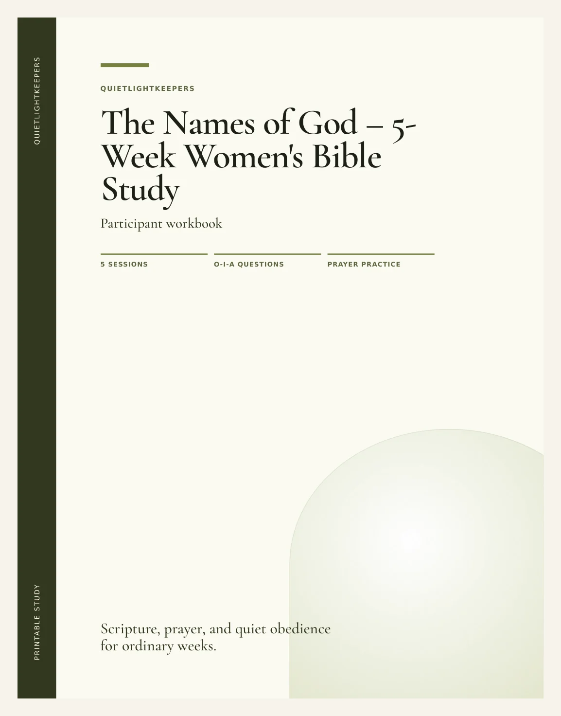 The Names of God — 5-Week Women's Bible Study — Study Names Of God Actual Buyer Preview 3