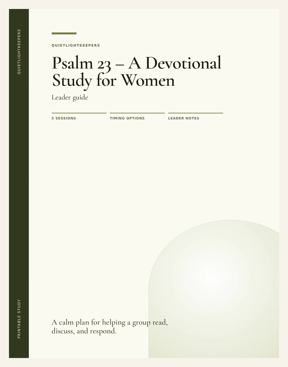 Psalm 23 — A Devotional Study for Women — Preview page 1