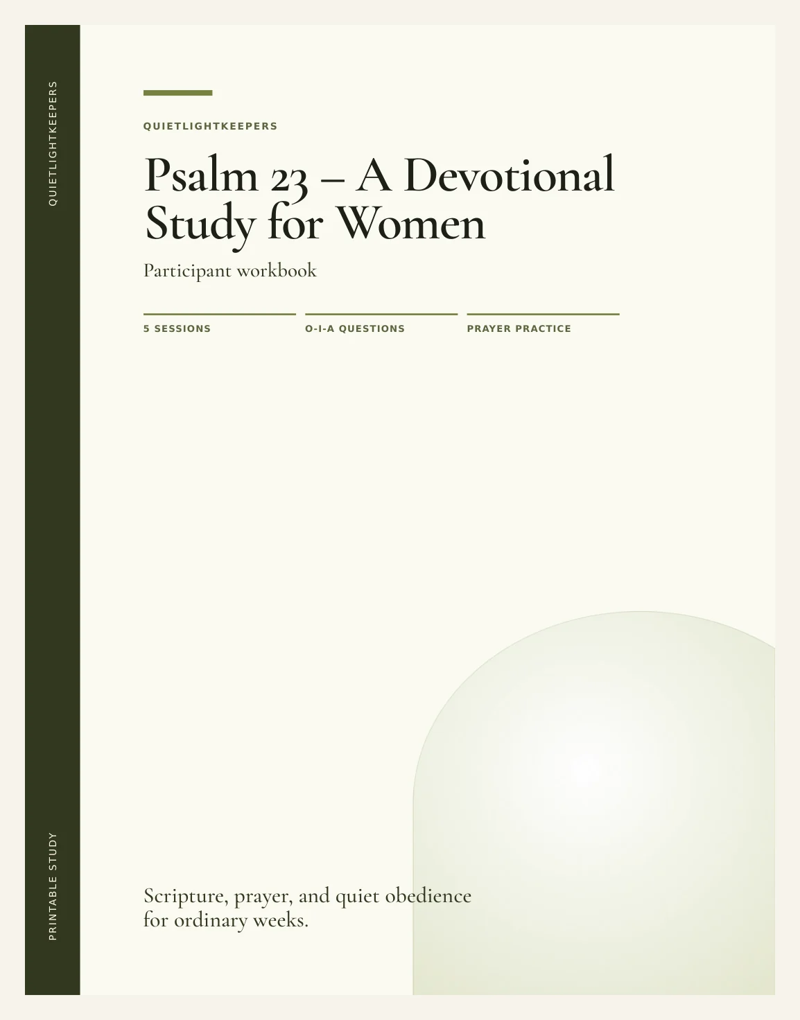Psalm 23 — A Devotional Study for Women — Study Psalm 23 Actual Buyer Preview 3