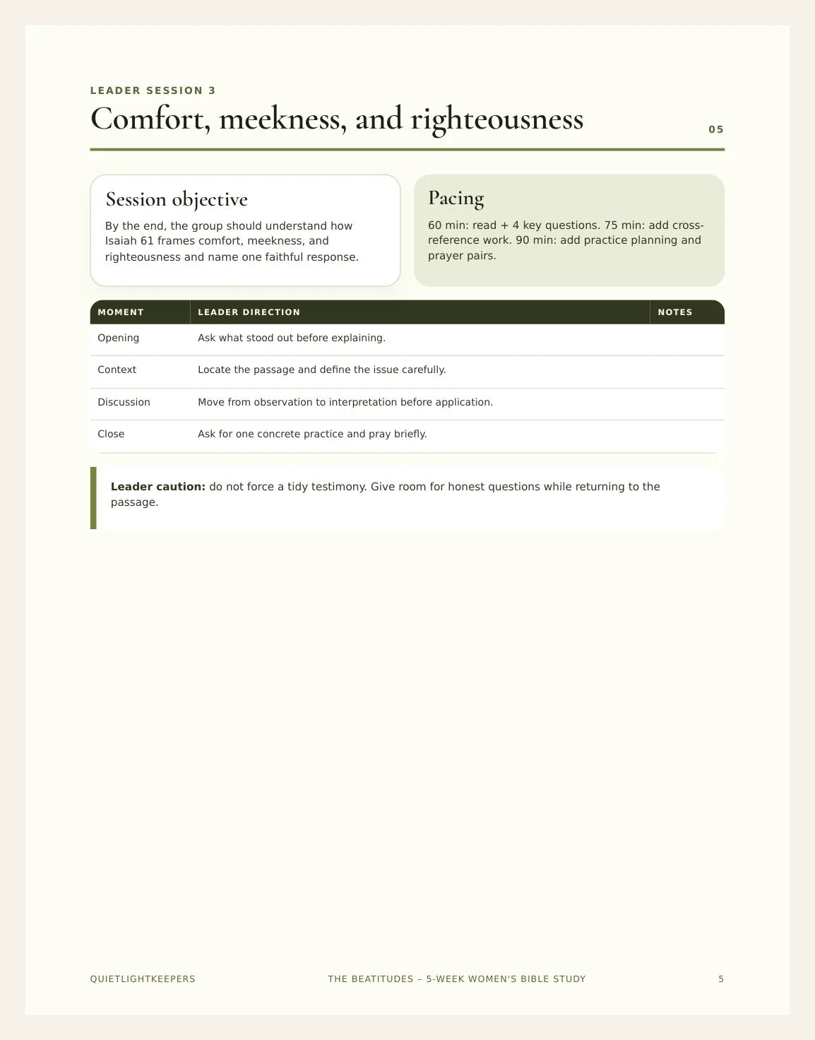 The Beatitudes — 5-Week Women's Bible Study — Preview page 2