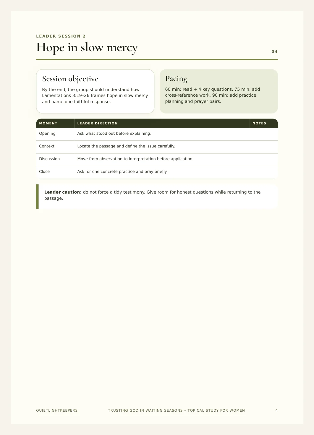 Trusting God in Waiting Seasons — Topical Study for Women — Preview page 2